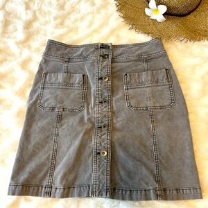 Prana Merrigan corduroy grey skirt Size 4